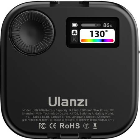 Ulanzi U60 - lampa LED, wyświetlacz